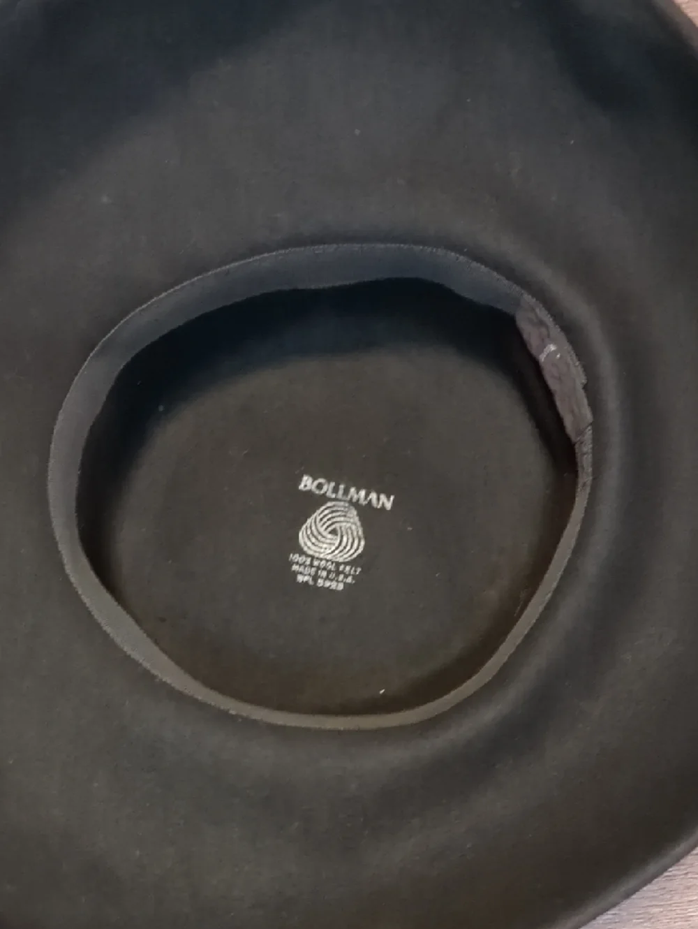 Vintage 60s Lily J Bollman Black Wide Brimmed Hat Breakfast At Tiffany's SZ L - Picture 9 of 10